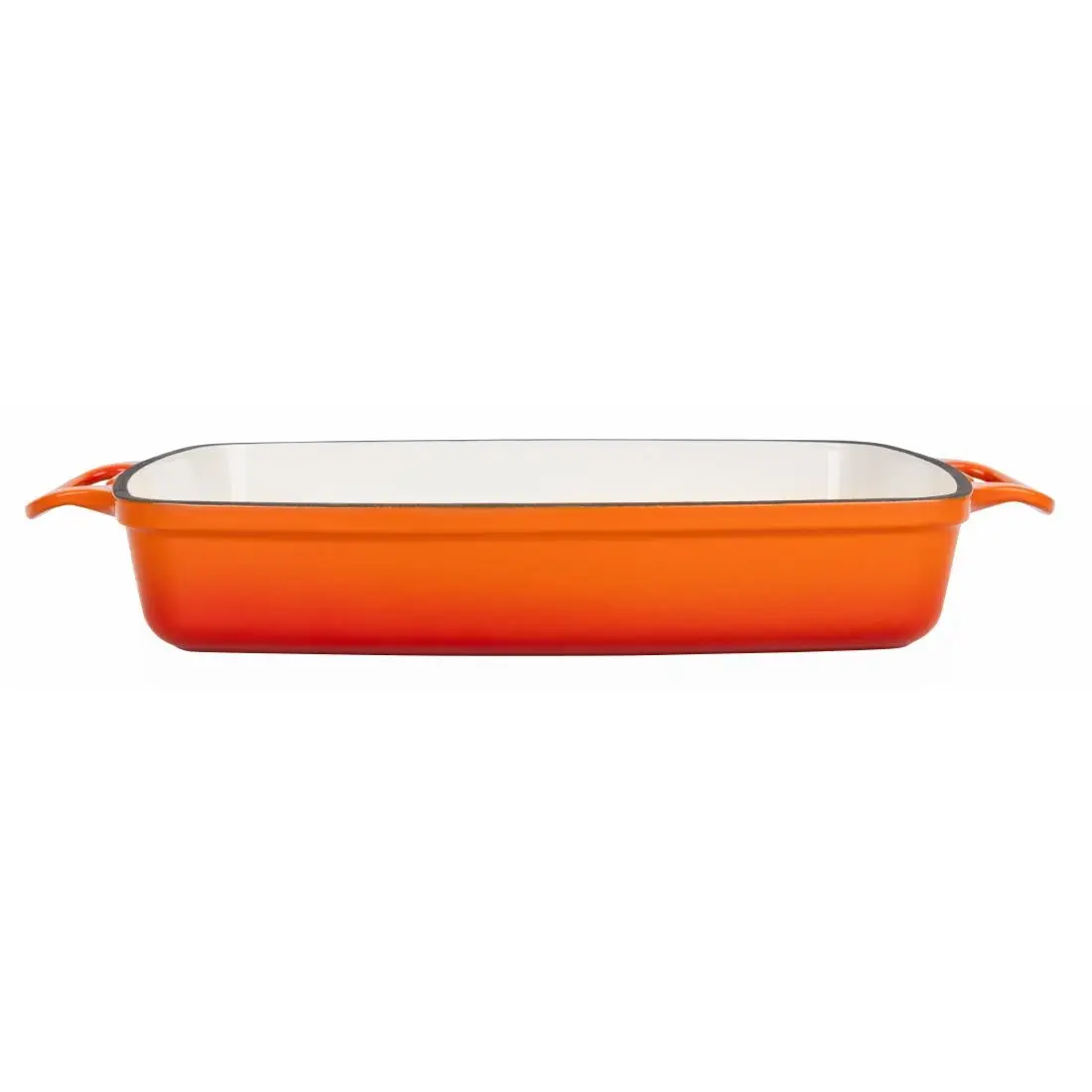 Vogue Rectangular Cast Iron Dish Orange 2.8Ltr GH322 - Image 3