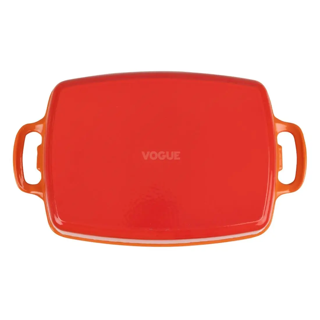 Vogue Rectangular Cast Iron Dish Orange 2.8Ltr GH322 - Image 6