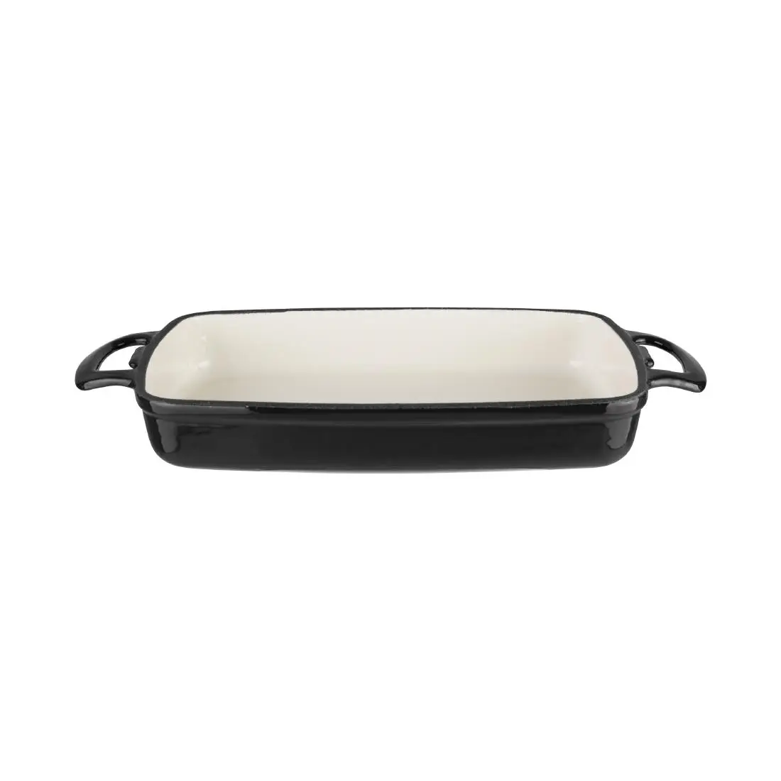 Vogue Rectangular Cast Iron Dish Black 1.8Ltr GH323