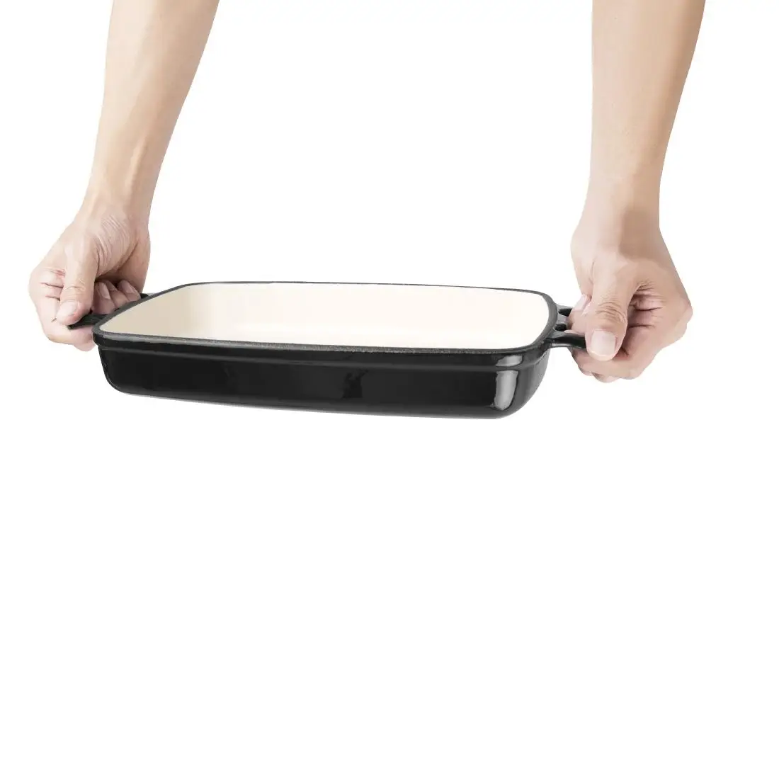 Vogue Rectangular Cast Iron Dish Black 1.8Ltr GH323 - Image 3