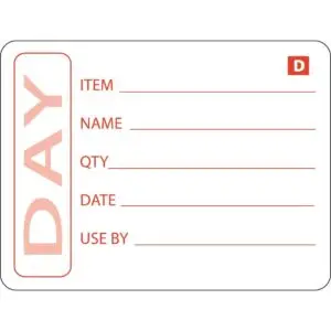 Hygiplas Dissolvable Prepared Food Labels (250 Pack) GH350