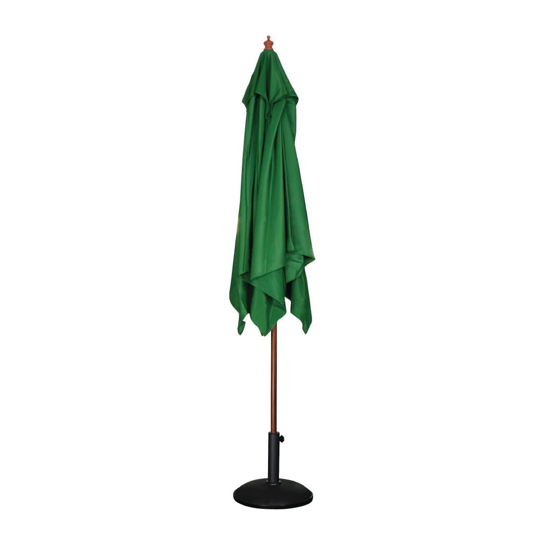 Bolero Square Double Pulley Parasol 2.5m Diameter Green GH989 - Image 2