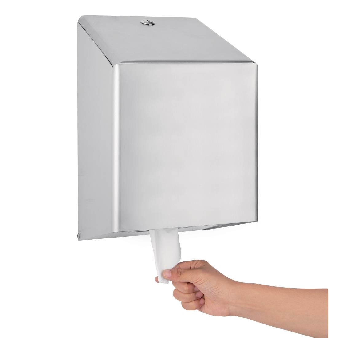 Jantex Stainless Steel Centrefeed Roll Dispenser GJ030 - Image 6