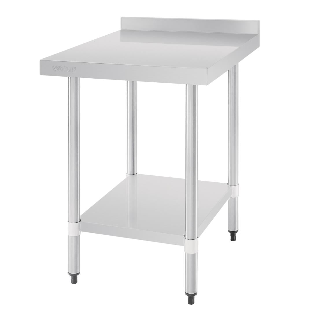 Vogue Stainless Steel Table with Upstand 600mm GJ505 - Image 3