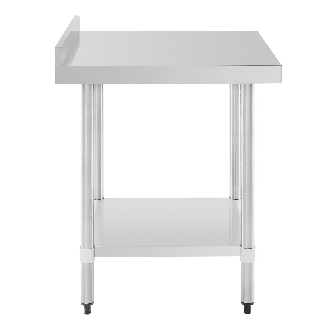 Vogue Stainless Steel Table with Upstand 600mm GJ505 - Image 4