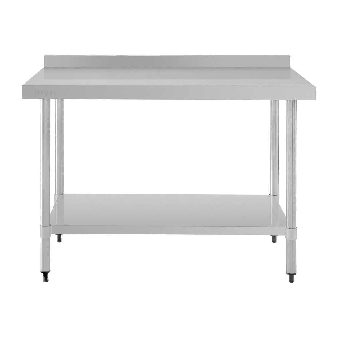 Vogue Stainless Steel Table with Upstand 1200mm GJ507 - Image 2