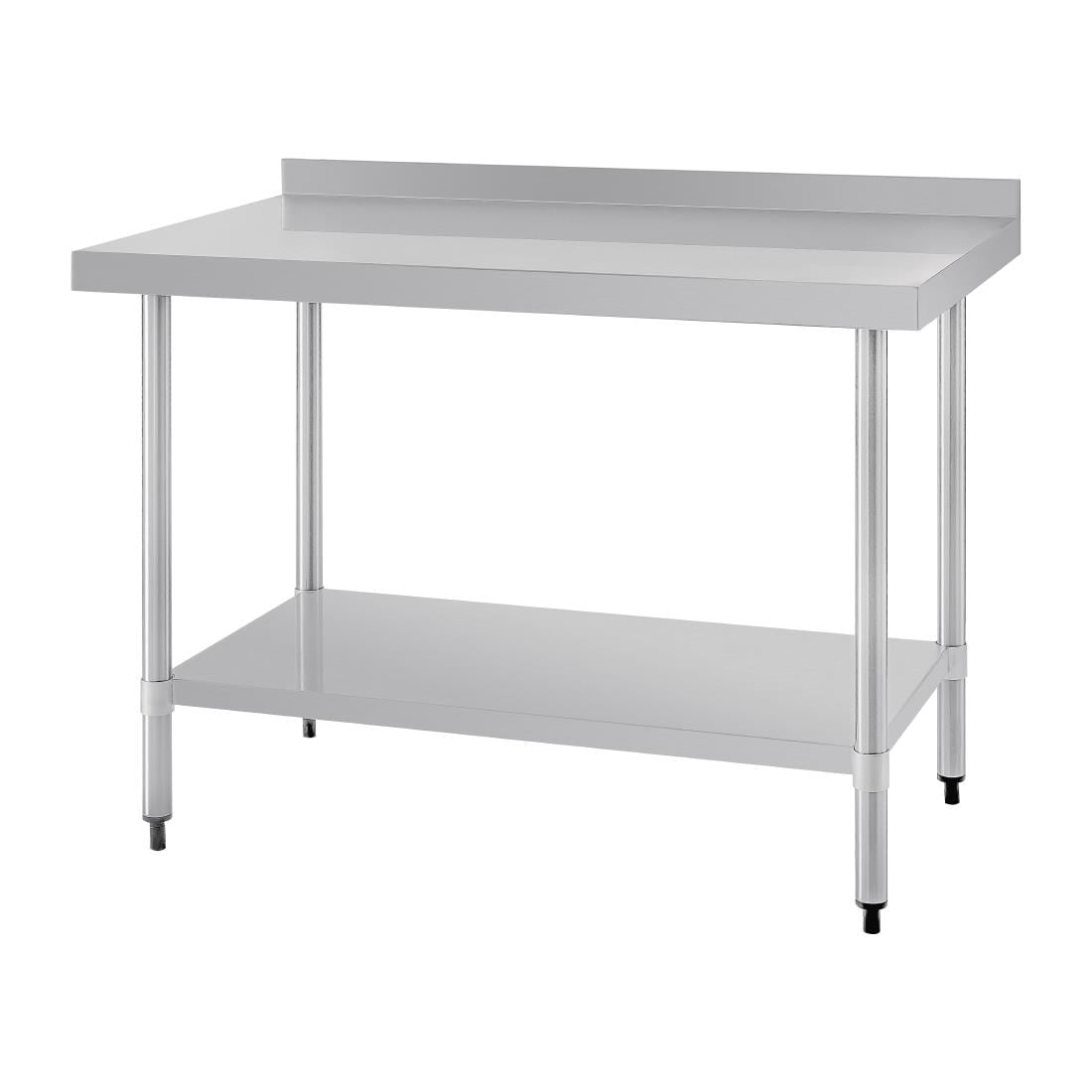 Vogue Stainless Steel Table with Upstand 1200mm GJ507 - Image 4