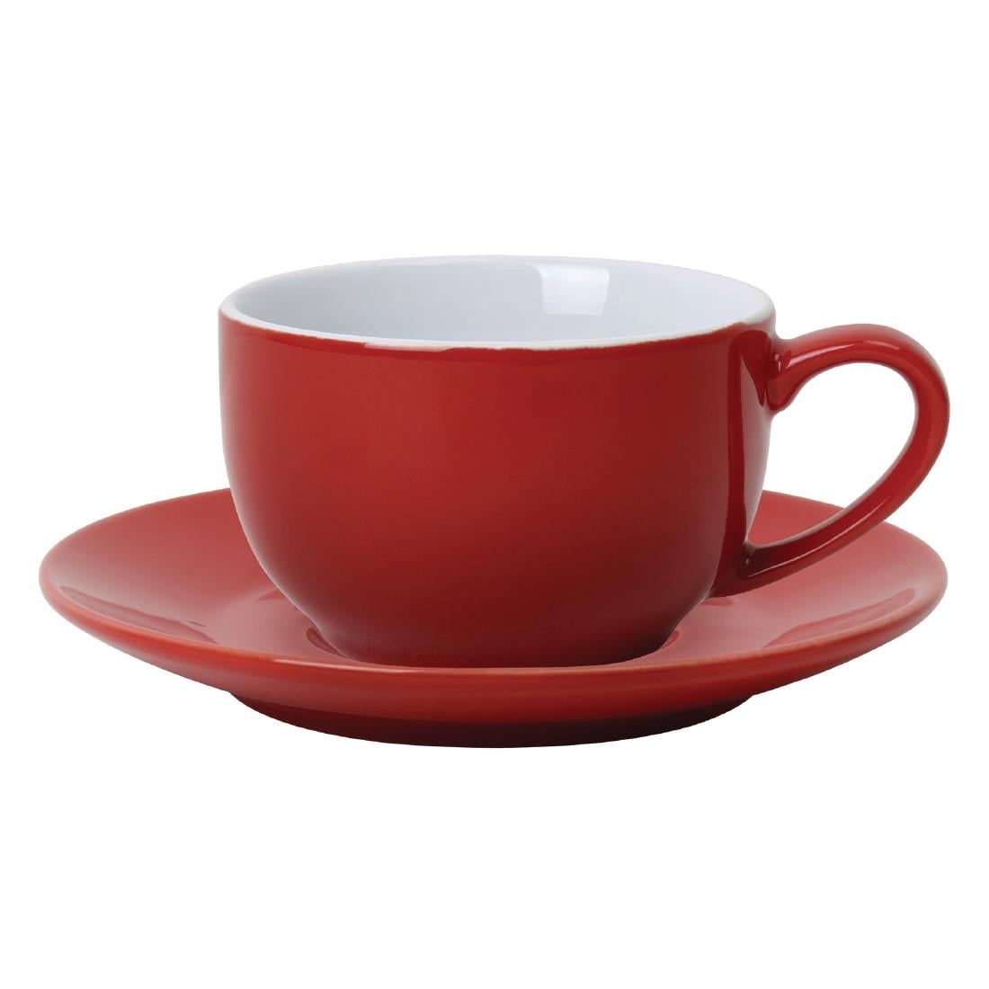 Olympia Cafe Saucers Red 158mm (12 Pack) GL047 - Image 3