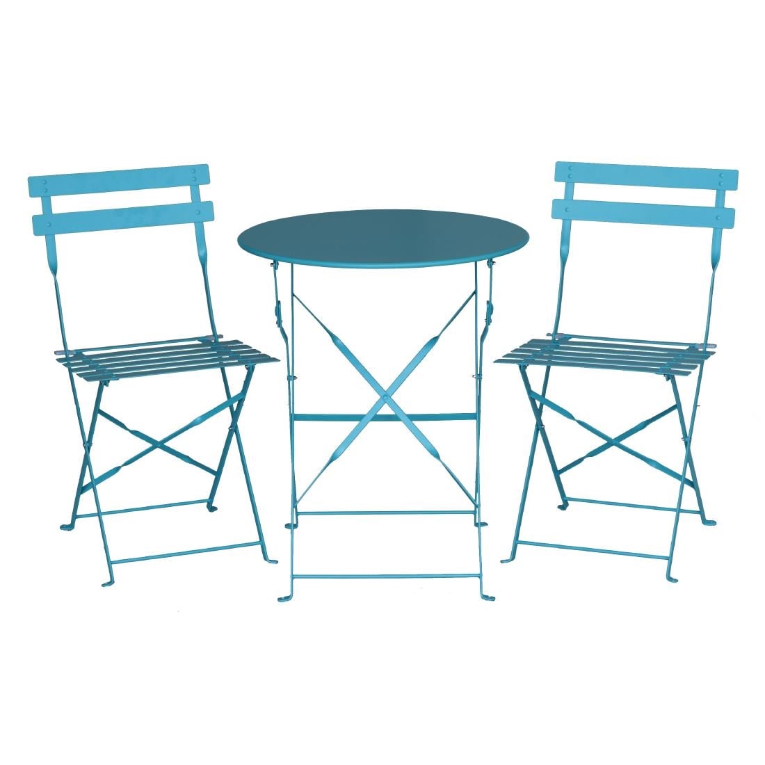 Bolero Perth Pavement Style Folding Chairs Blue (2 Pack) GK982 - Image 11