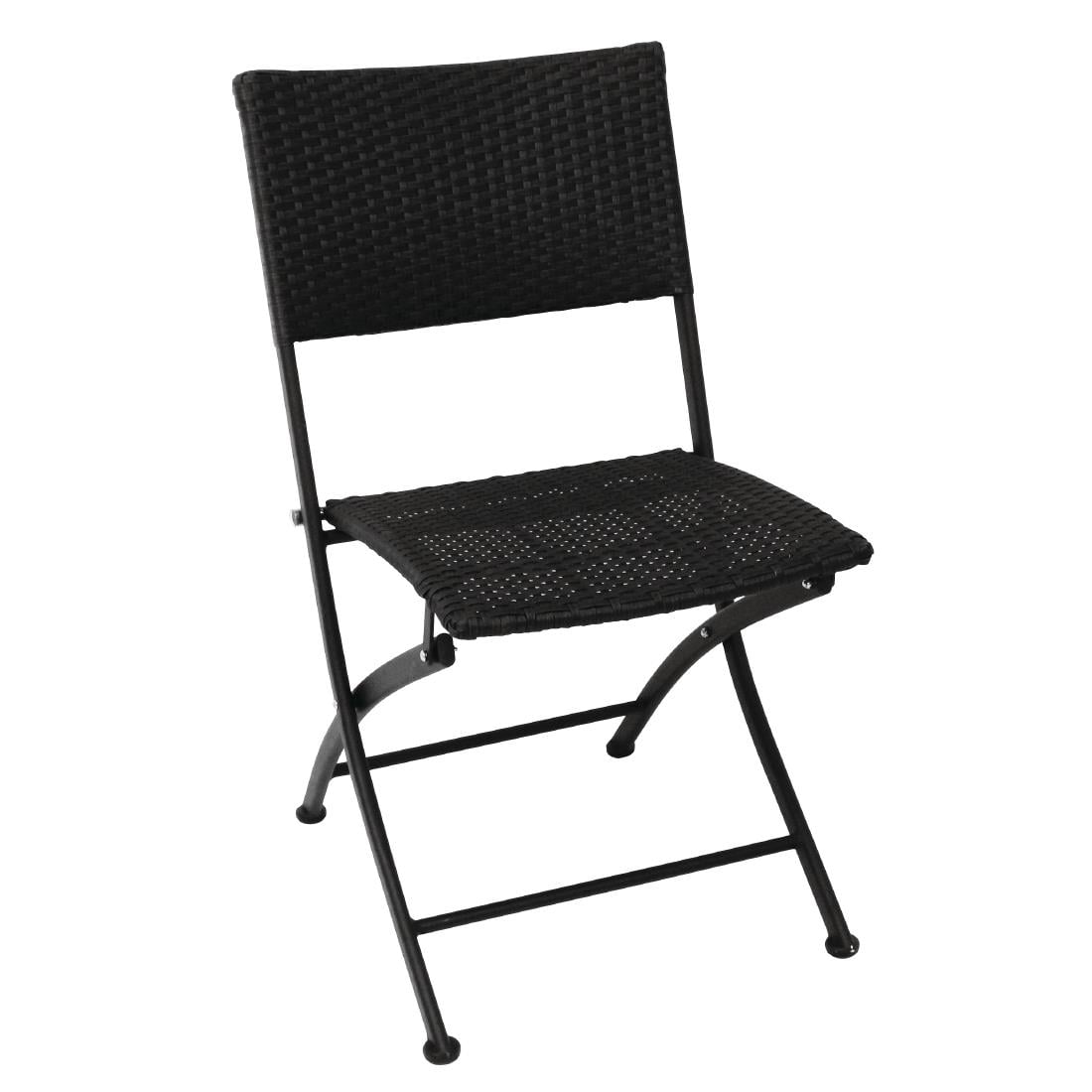 Bolero PE Wicker Folding Chair Set (2 Pack) GL303