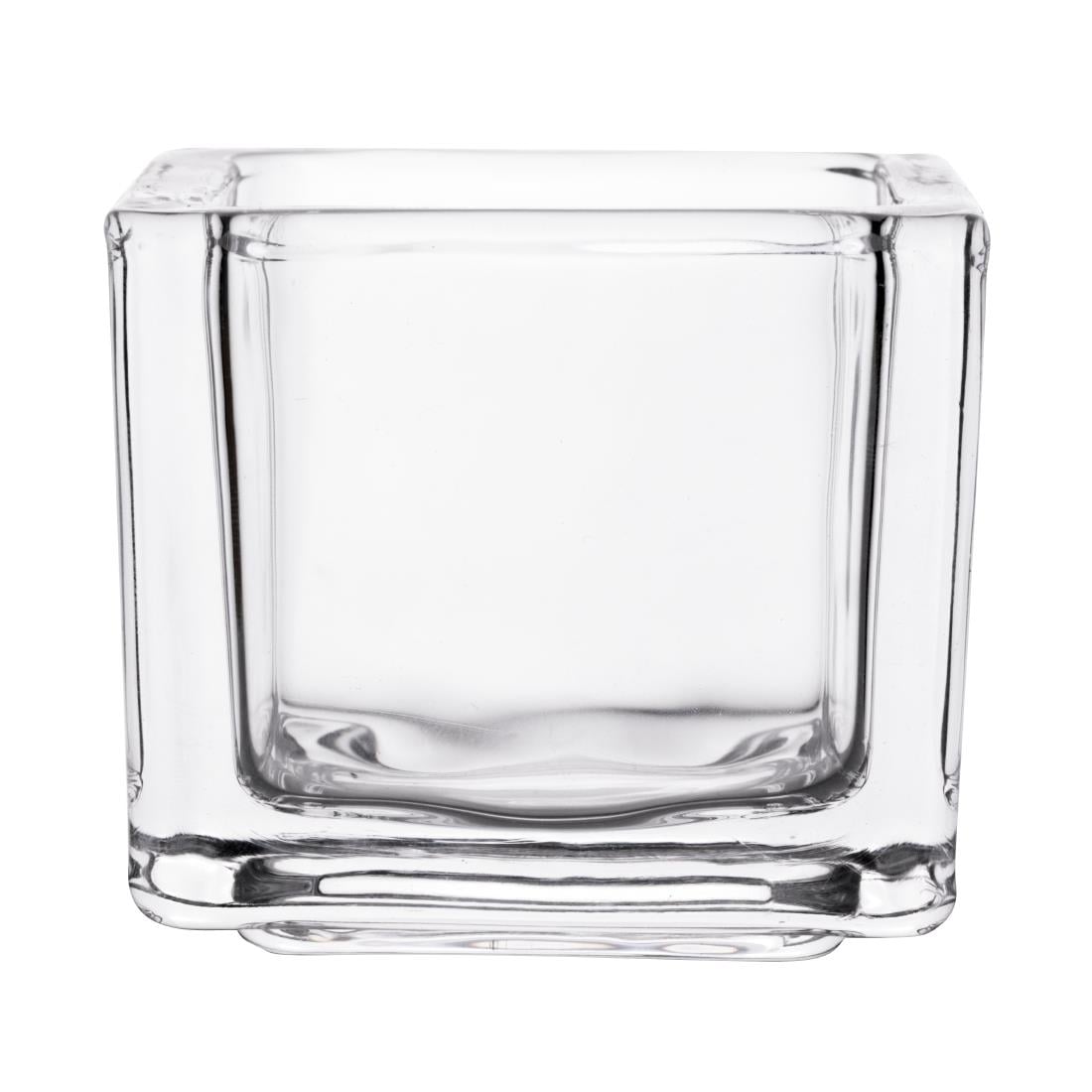 Olympia Glasses Tealight Holders Square Clear (6 Pack) GM224 - Image 3
