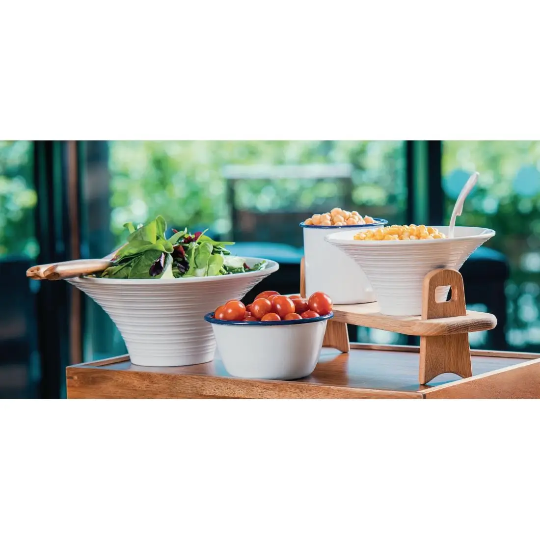 Olympia Enamel Pudding Bowls 155mm (6 Pack) DC389 - Image 5