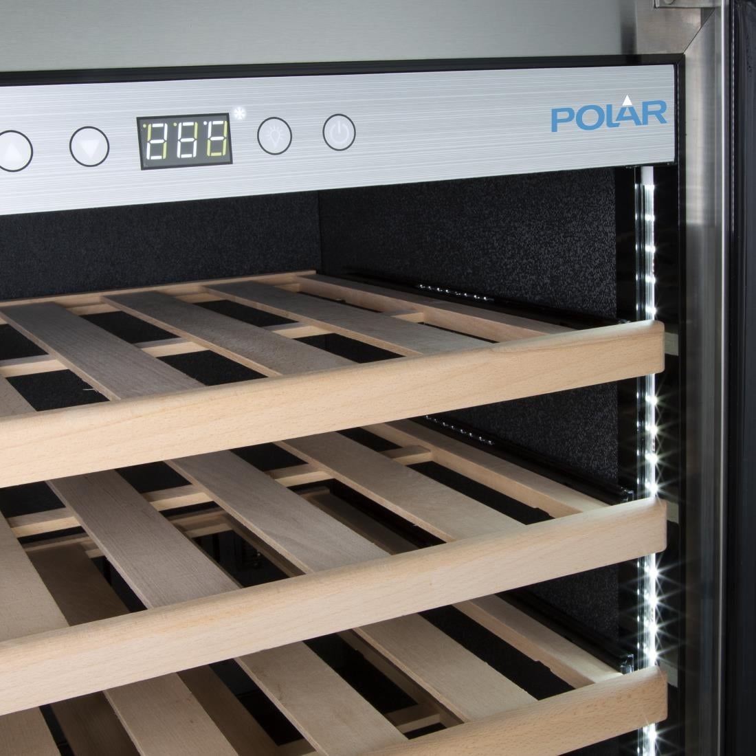 Polar G-Series Single Zone Wine Fridge Stainless Steel 187 bottles GM889 - Image 6