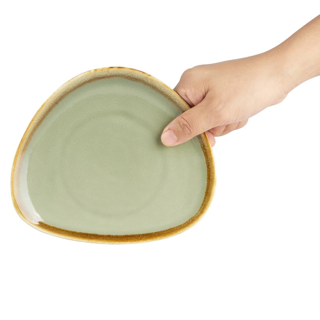 Olympia Kiln Triangular Side Plates Moss 165mm (6 Pack) GP472 - Image 4