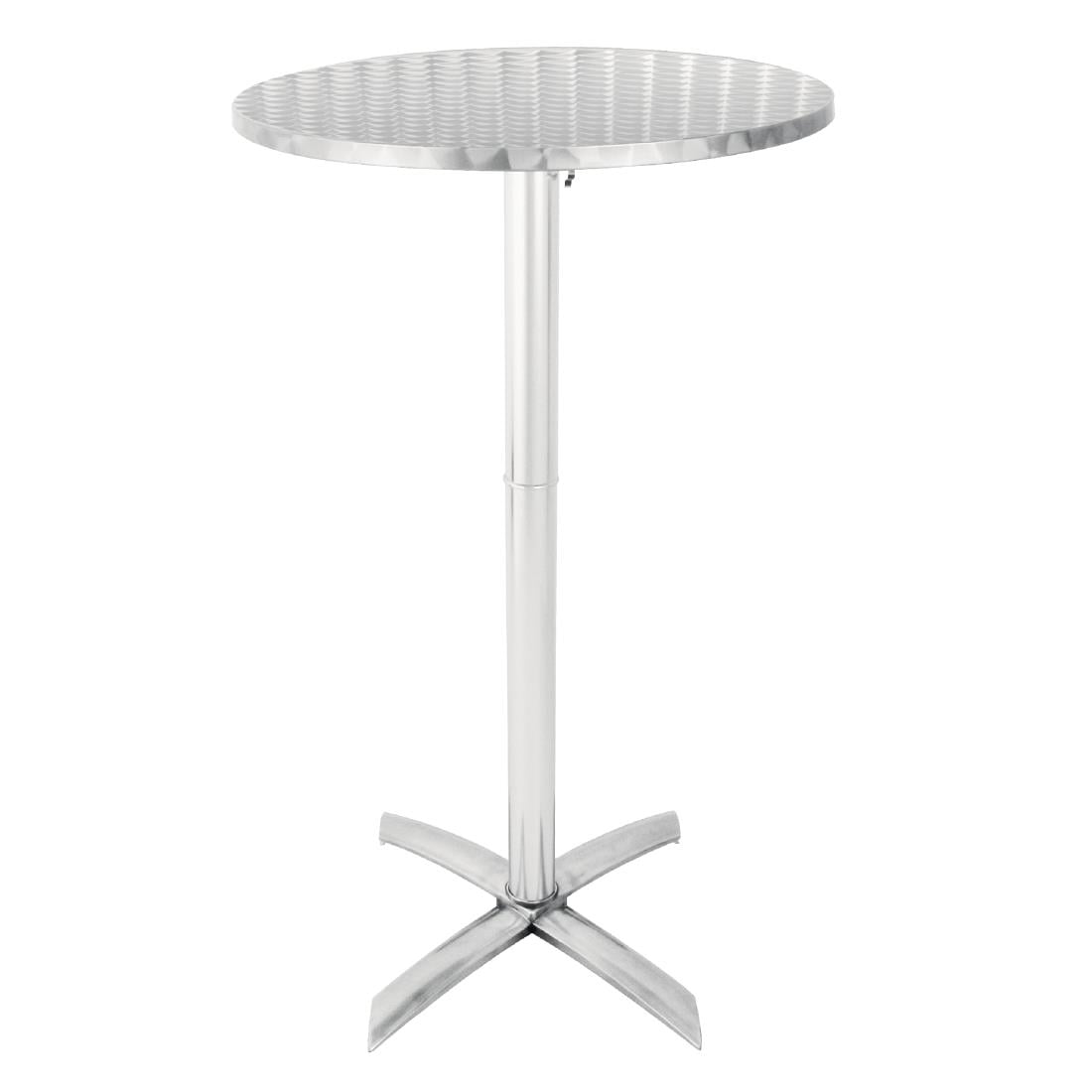 Bolero Round Flip Top Poseur Table Stainless Steel 600mm GR396