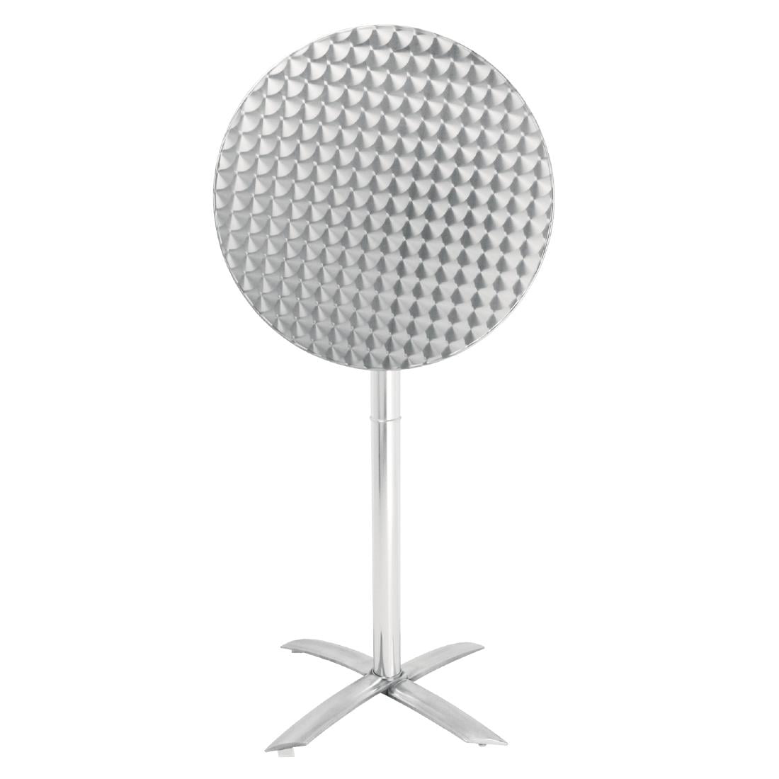 Bolero Round Flip Top Poseur Table Stainless Steel 600mm GR396 - Image 6