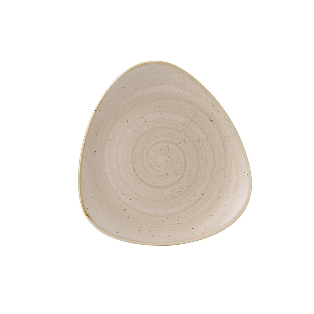 Churchill Stonecast Triangle Plates Nutmeg Cream 229mm (12 Pack) GR940