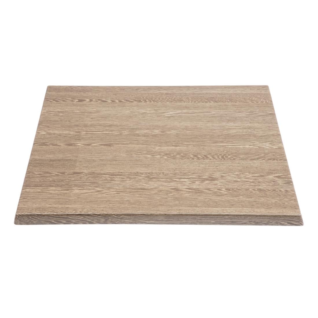 Bolero Pre-Drilled Square Table Top Wenge Grain 700mm HC295 - Image 2