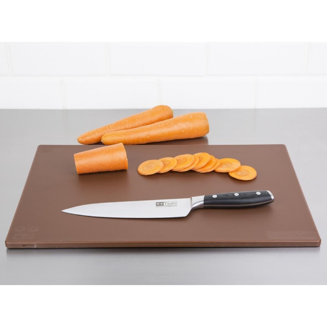 Hygiplas Low Density Antibacterial Chopping Board Brown 450x300x10mm HC857 - Image 2