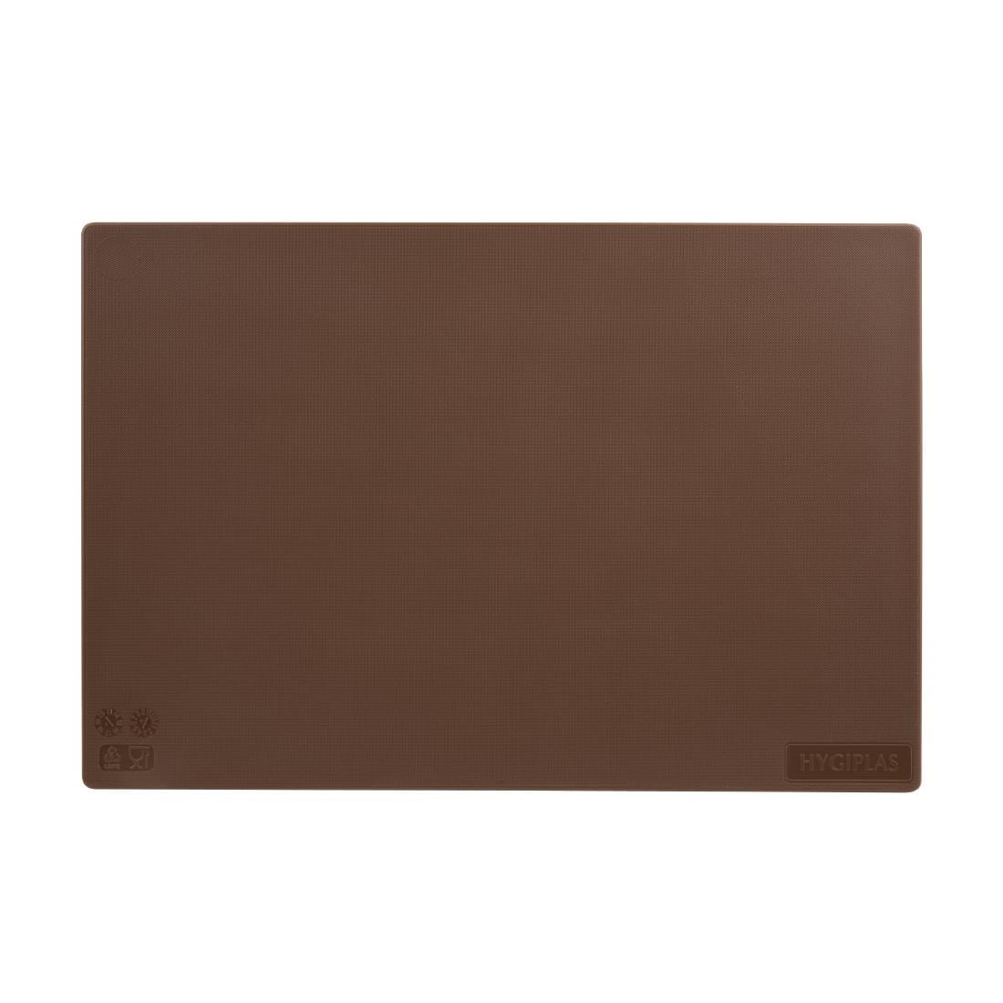 Hygiplas Low Density Antibacterial Chopping Board Brown 450x300x10mm HC857 - Image 5