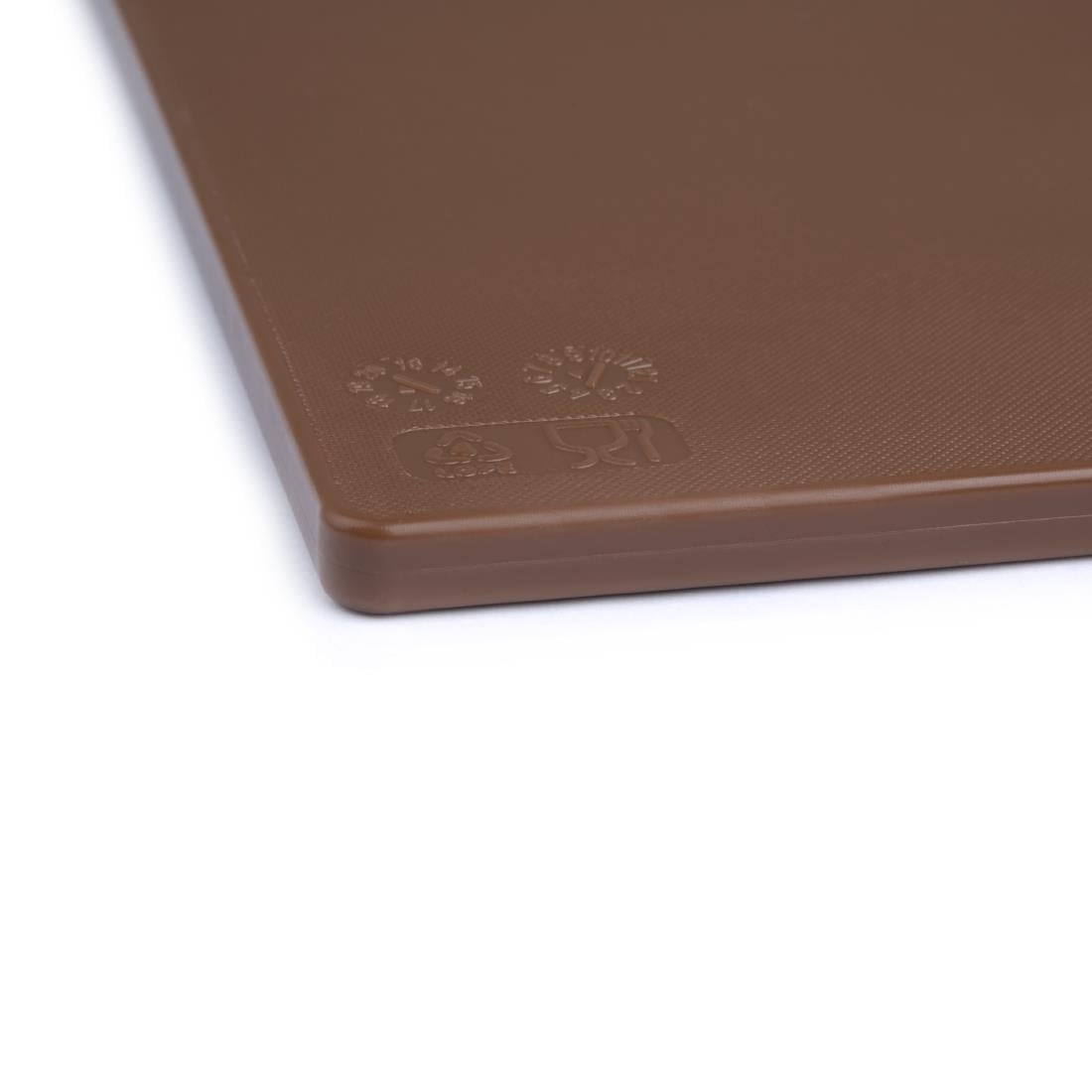 Hygiplas Low Density Antibacterial Chopping Board Brown 450x300x10mm HC857 - Image 6