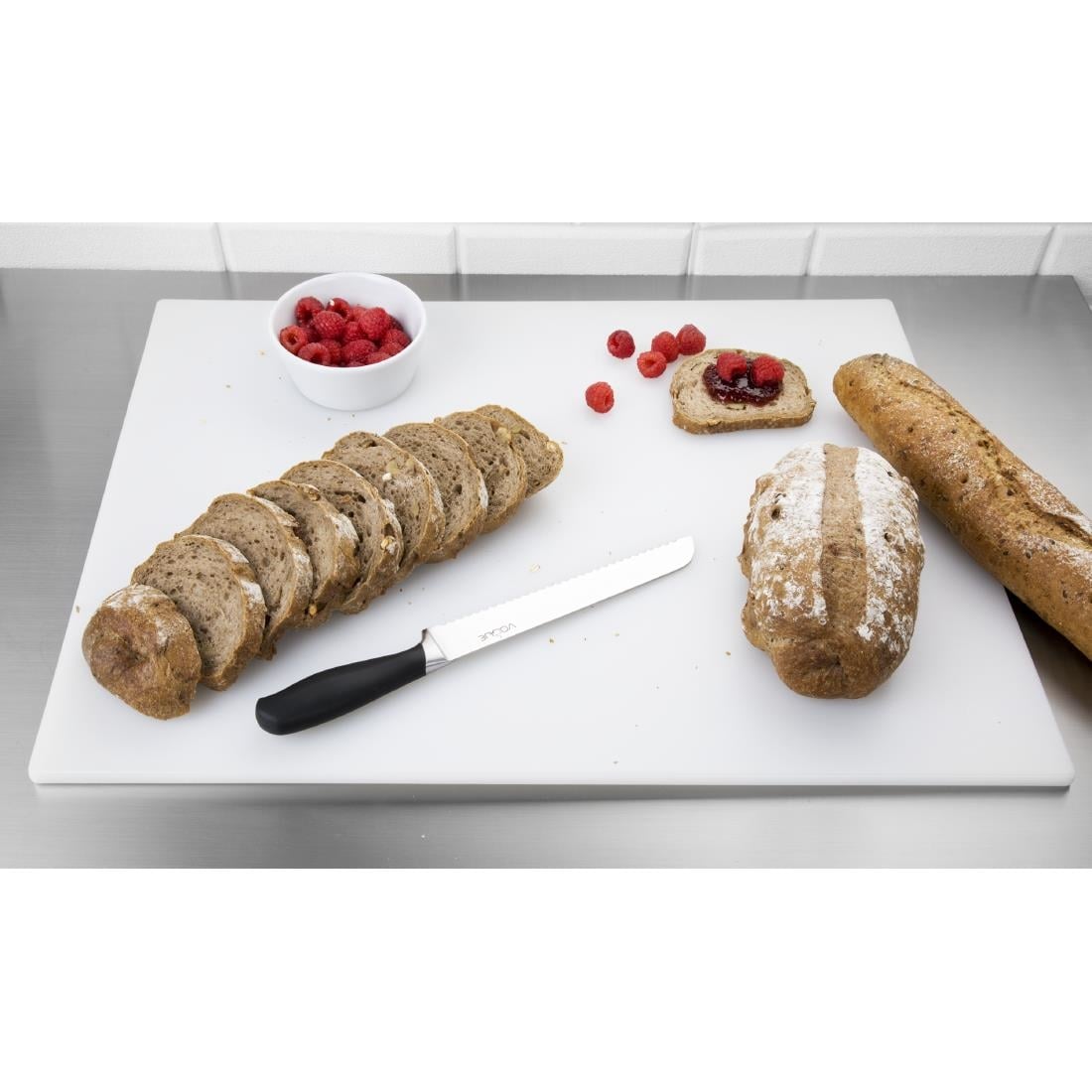 Hygiplas Low Density White Chopping Board Large 600x450x10mm HC881 - Image 3