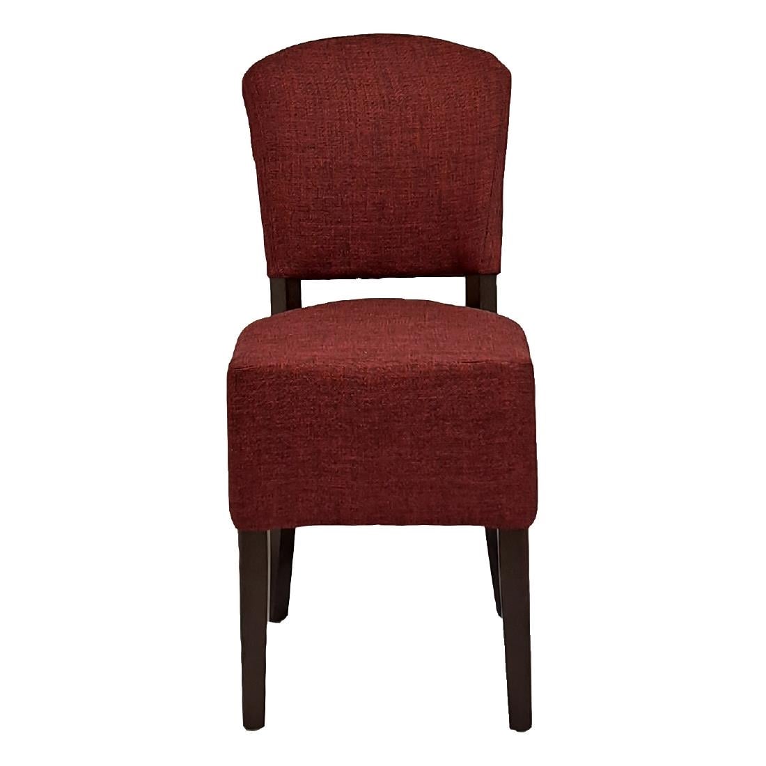 Hanoi Dining Chairs In Dark Walnut with Shetland Scarlet Seatpad (2 Pack) HP759 - Image 3