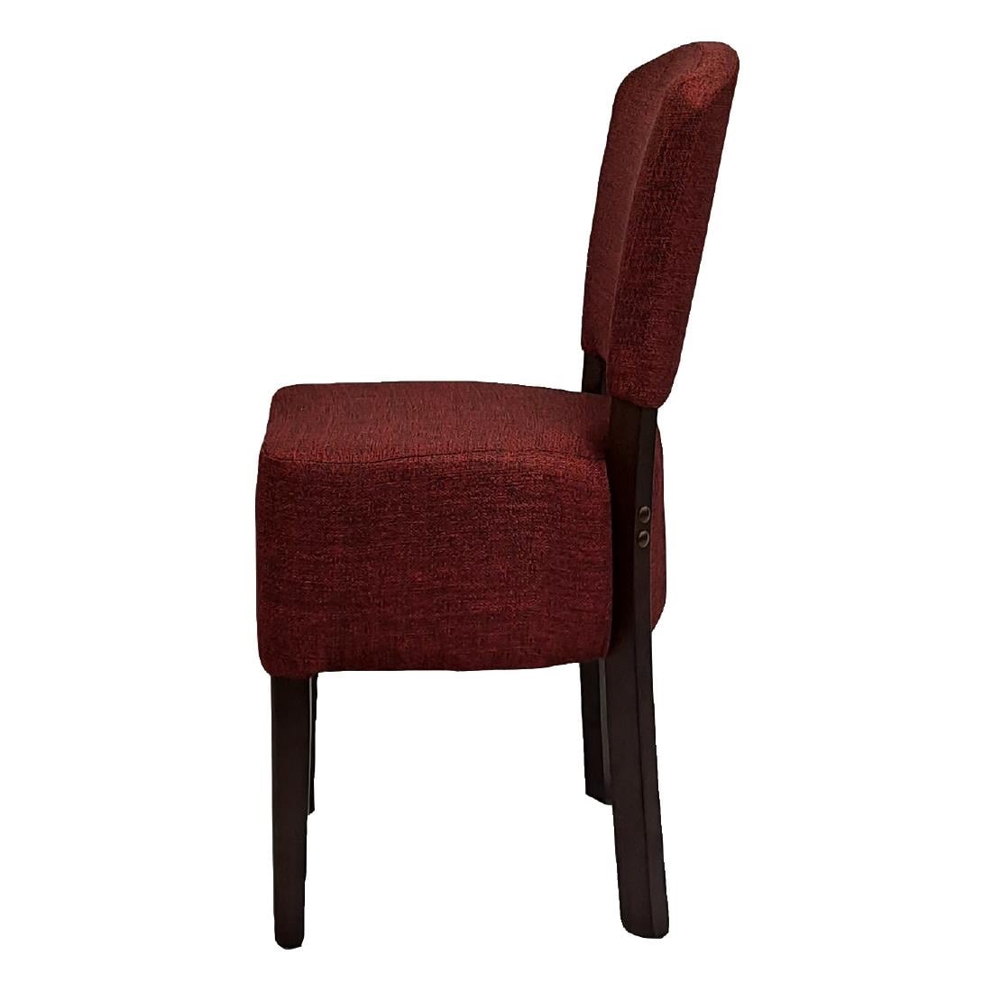 Hanoi Dining Chairs In Dark Walnut with Shetland Scarlet Seatpad (2 Pack) HP759 - Image 2