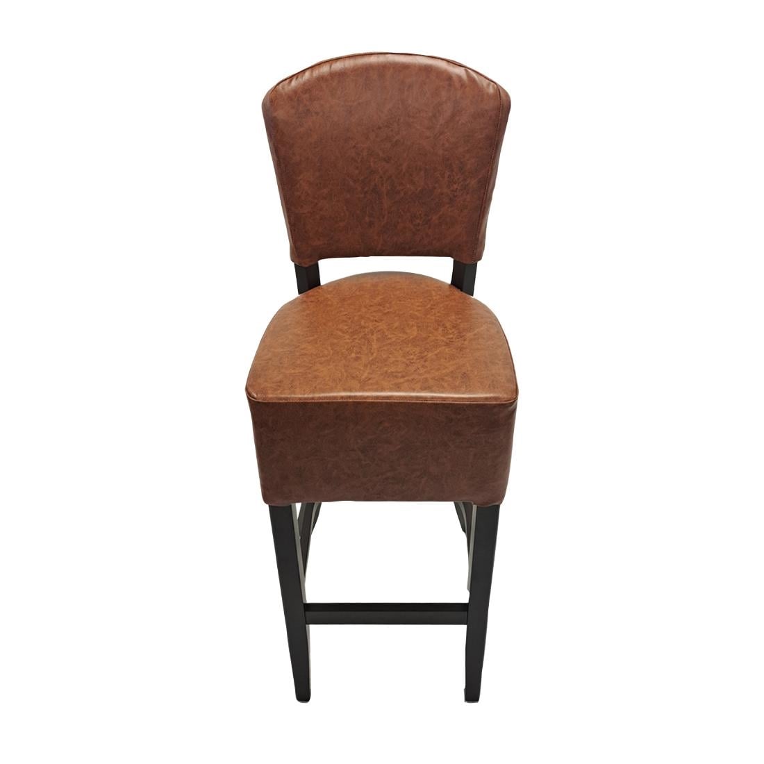 Hanoi Bar Chair in Dark Walnut with Bison Tan Vinyl HP774 - Image 3