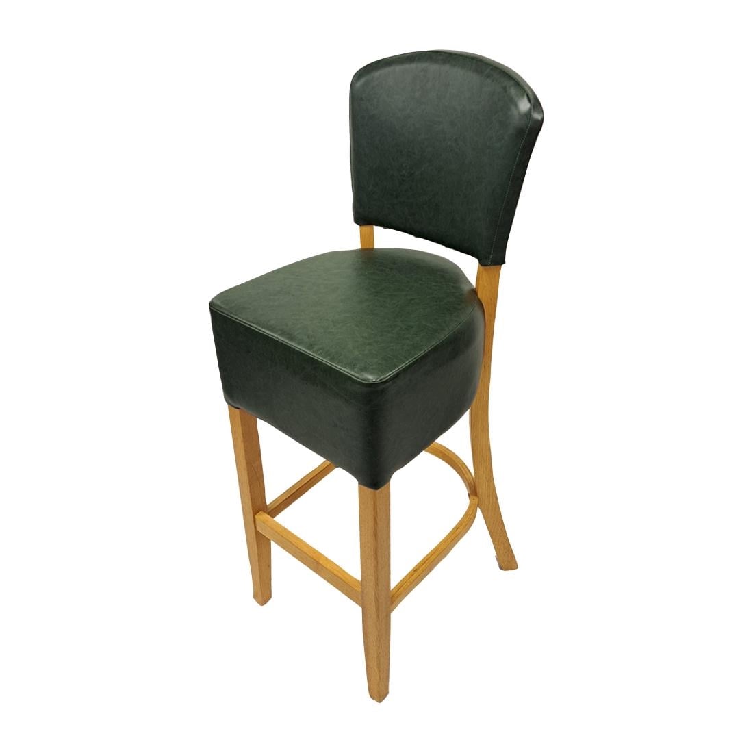 Hanoi Bar Chair in Soft Oak with Bison Cedar Vinyl HP790