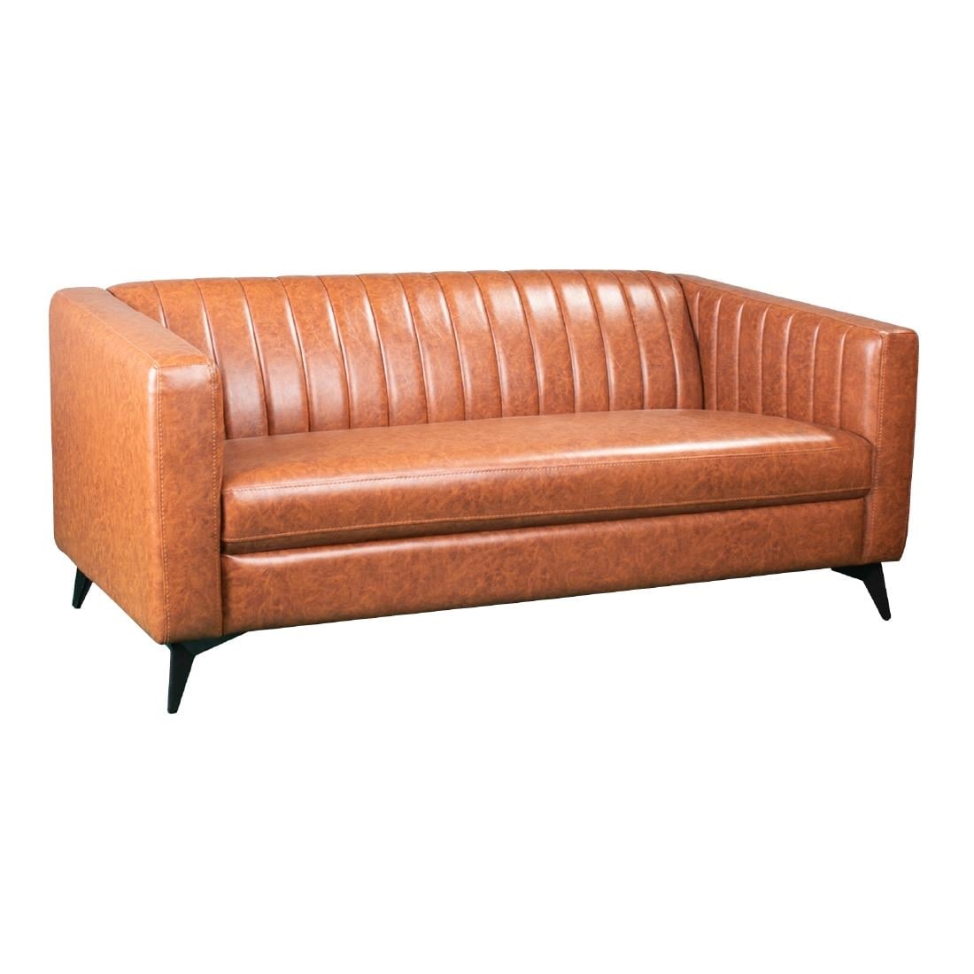Capri 2 Seat Sofa in Bison Tan Vinyl HP795