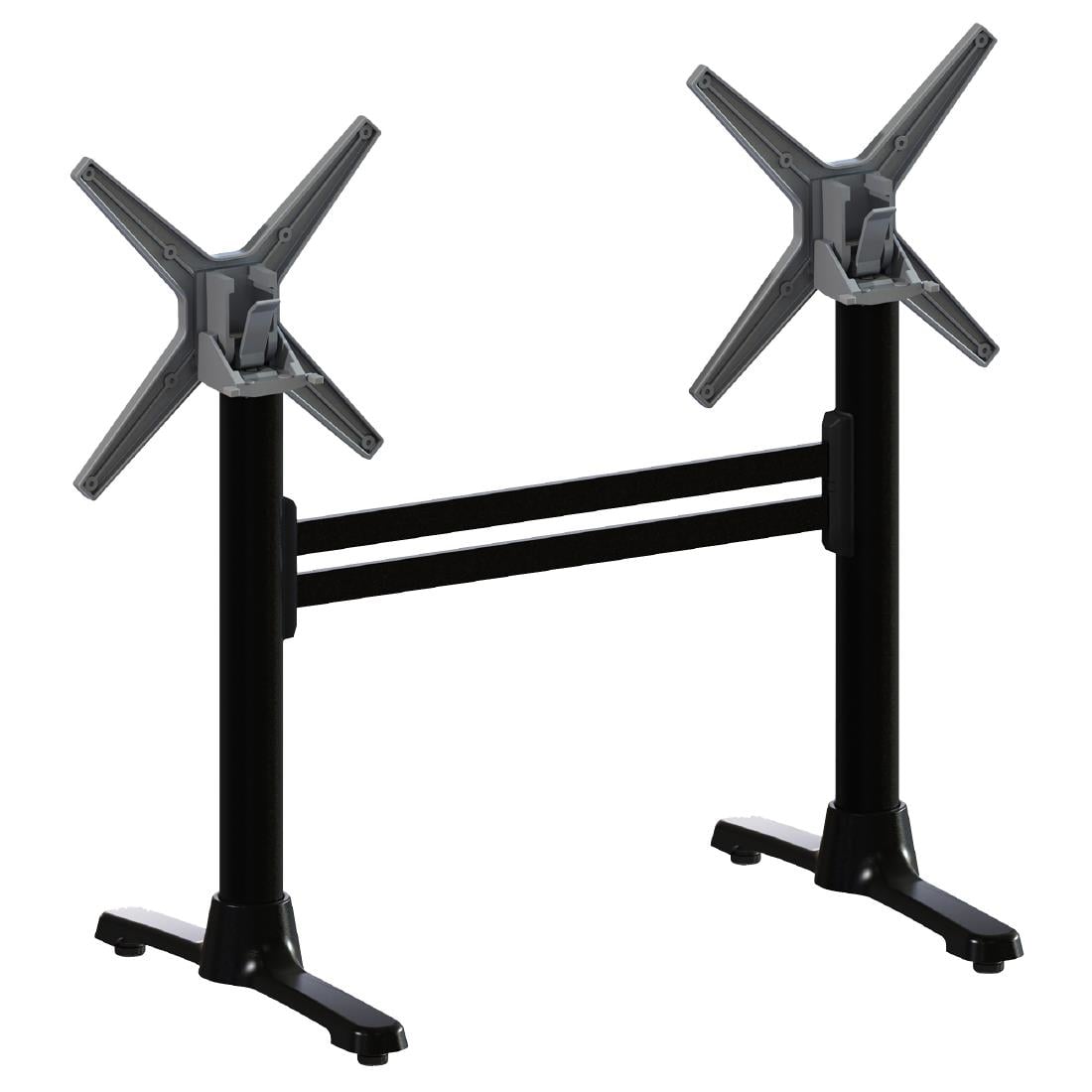 FLAT Auto Adjust ST22 Double Dining Table Base Black FlipTop HS720