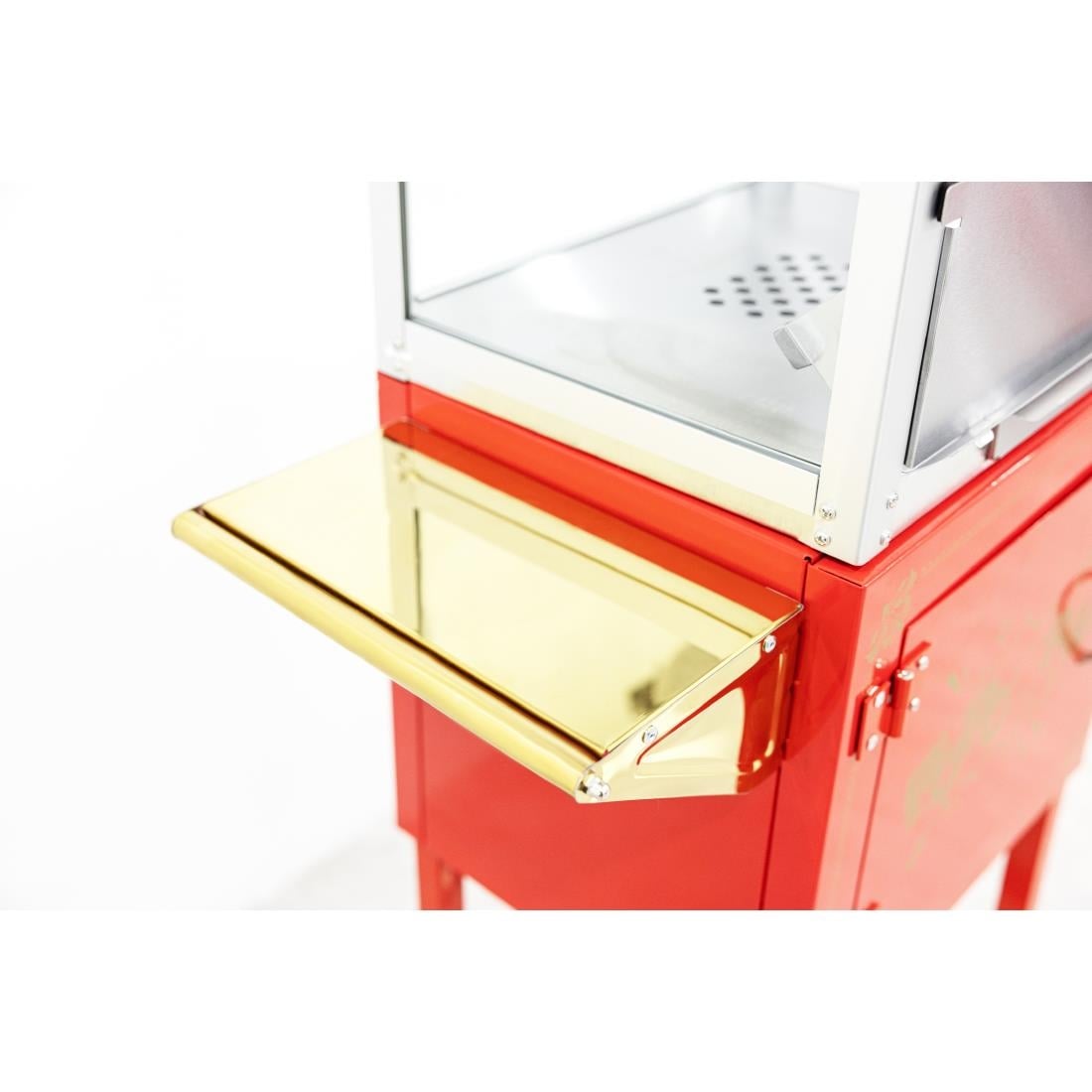 A1 Equipment 8oz Popcorn Machine with Cart Red HT426 - Image 2