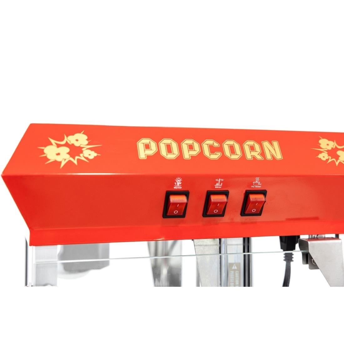 A1 Equipment 8oz Popcorn Machine with Cart Red HT426 - Image 10