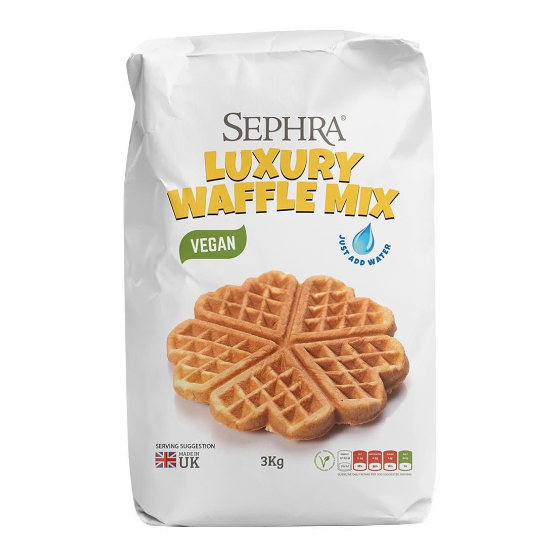 Sephra Vegan Waffle Mix 3kg (4 Pack) HU131
