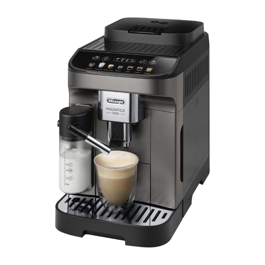 De'Longhi Magnifica Evo Fully Automatic Bean to Cup Coffee Machine ECAM29 Titanium & Black HW185