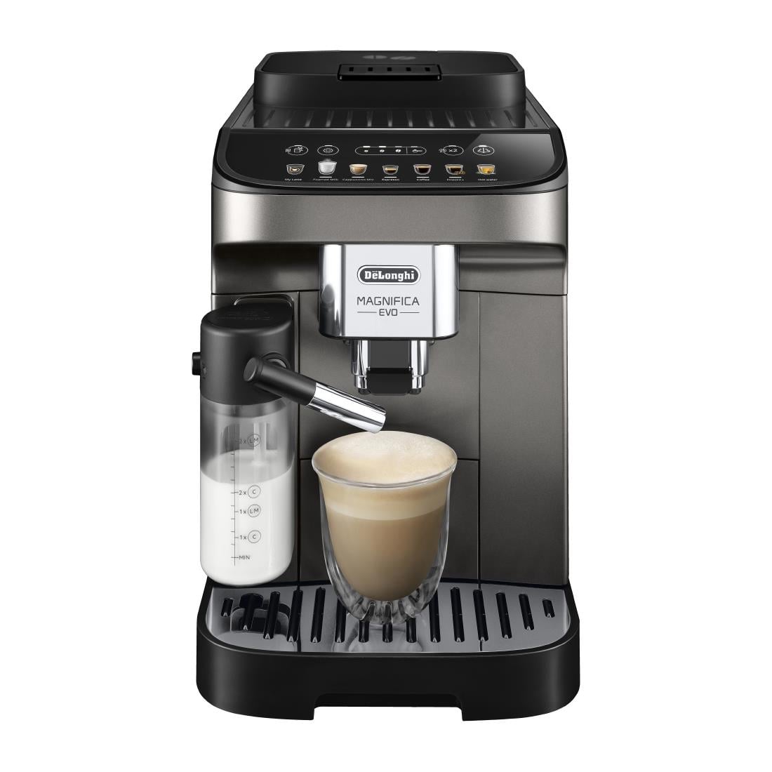 De'Longhi Magnifica Evo Fully Automatic Bean to Cup Coffee Machine ECAM29 Titanium & Black HW185 - Image 6