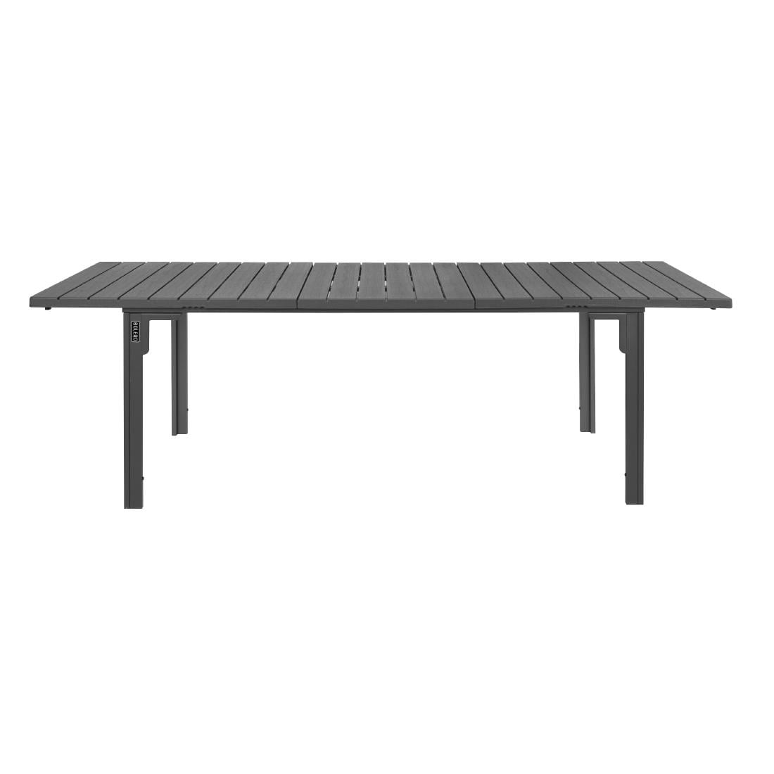 Bolero Valletta Grey Slatted Extendable Outdoor Dining Table HW526 - Image 3