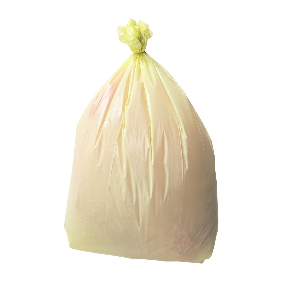 Jantex Medium Duty Bin Bags Yellow 80Ltr