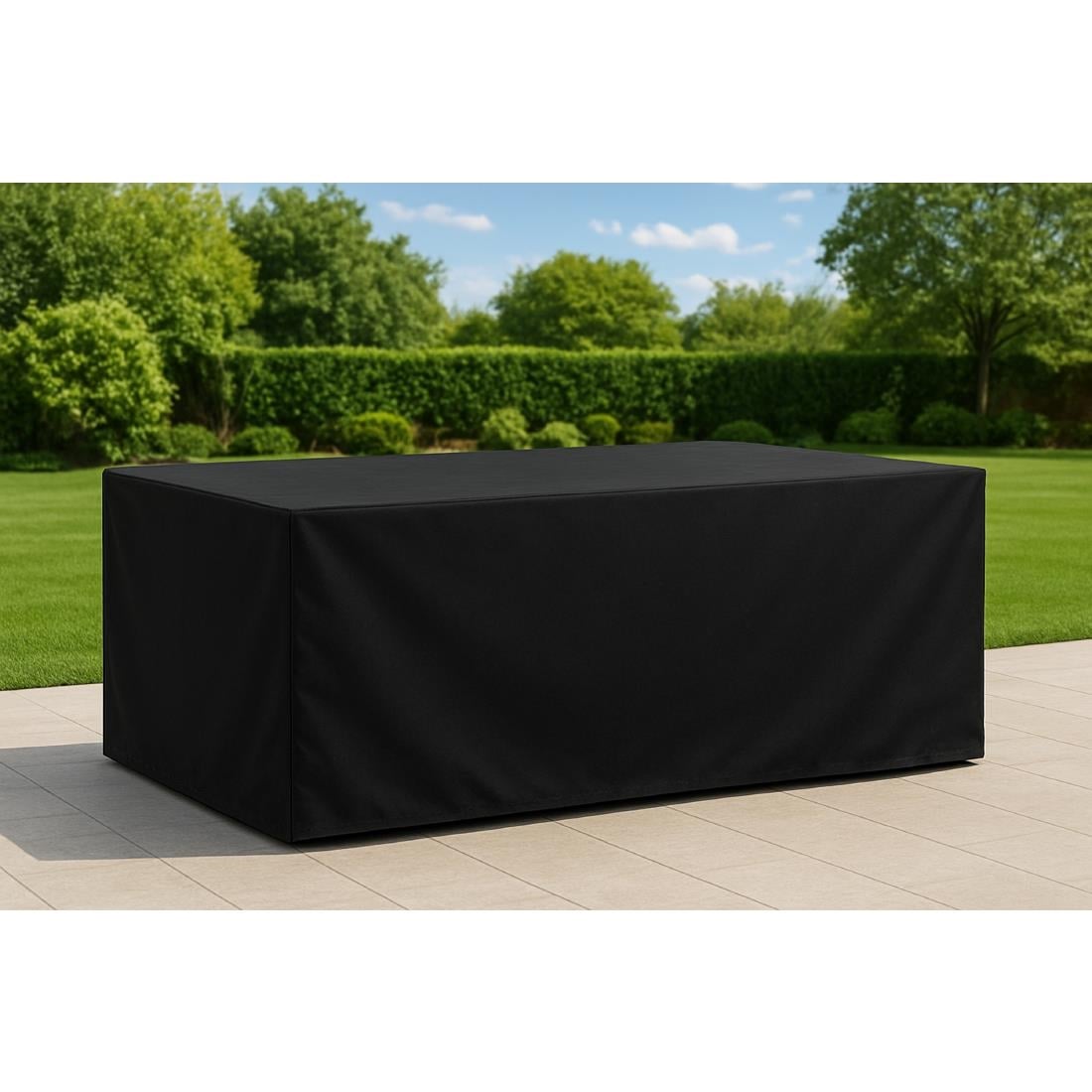 Bolero Rectangular Outdoor Chair & Table Cover Black 3100x1500mm HW963 - Image 3
