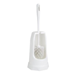Jantex Round Toilet Brush & Holder - White HX386