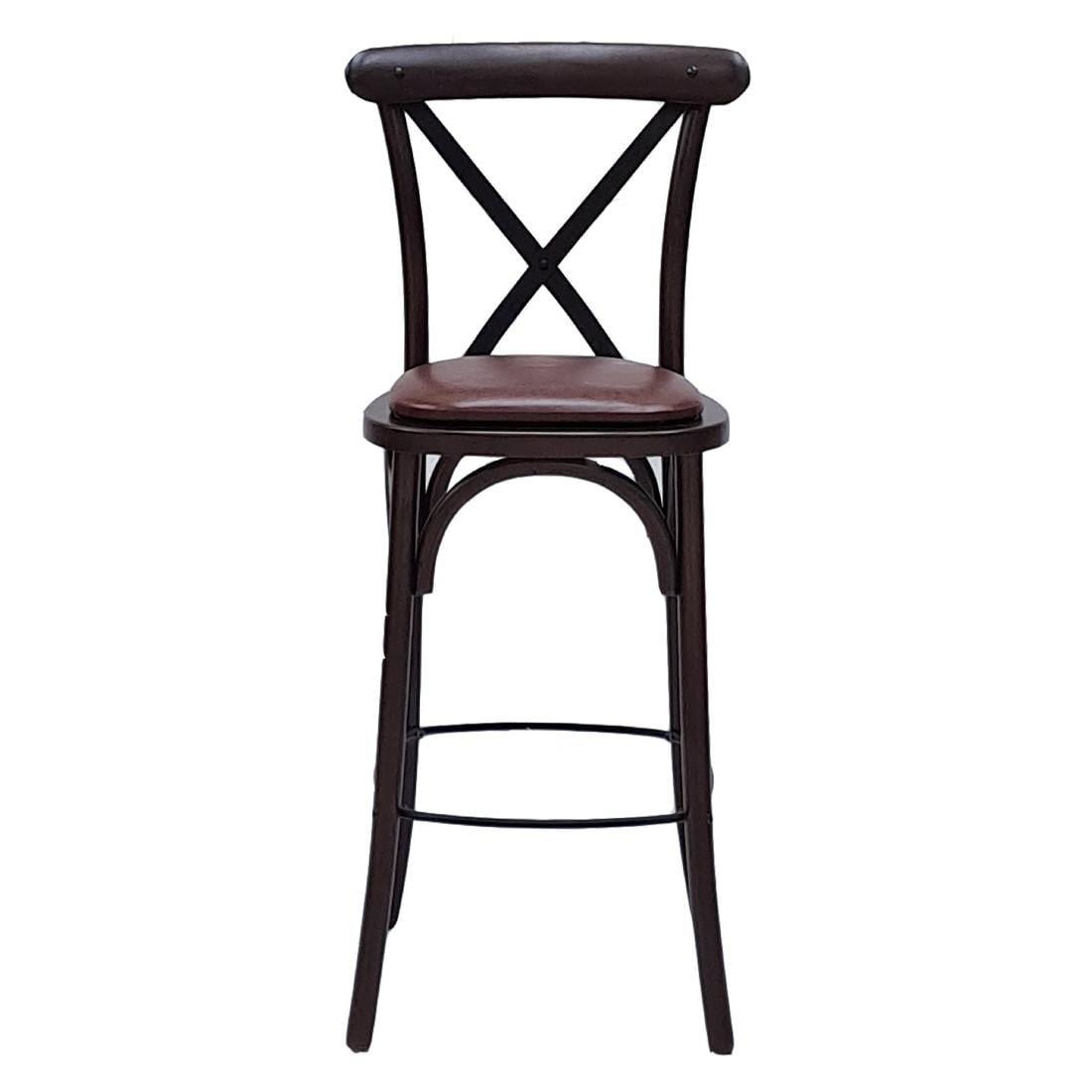 Bristol Bar Chair in Dark Walnut with Bison Espresso Seat HX872 - Image 2