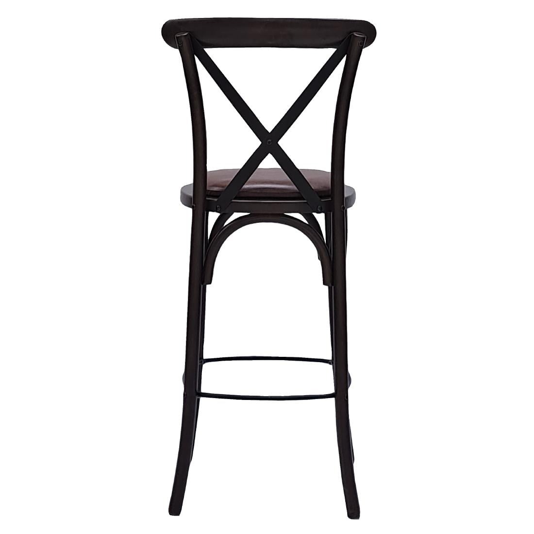 Bristol Bar Chair in Dark Walnut with Bison Espresso Seat HX872 - Image 3