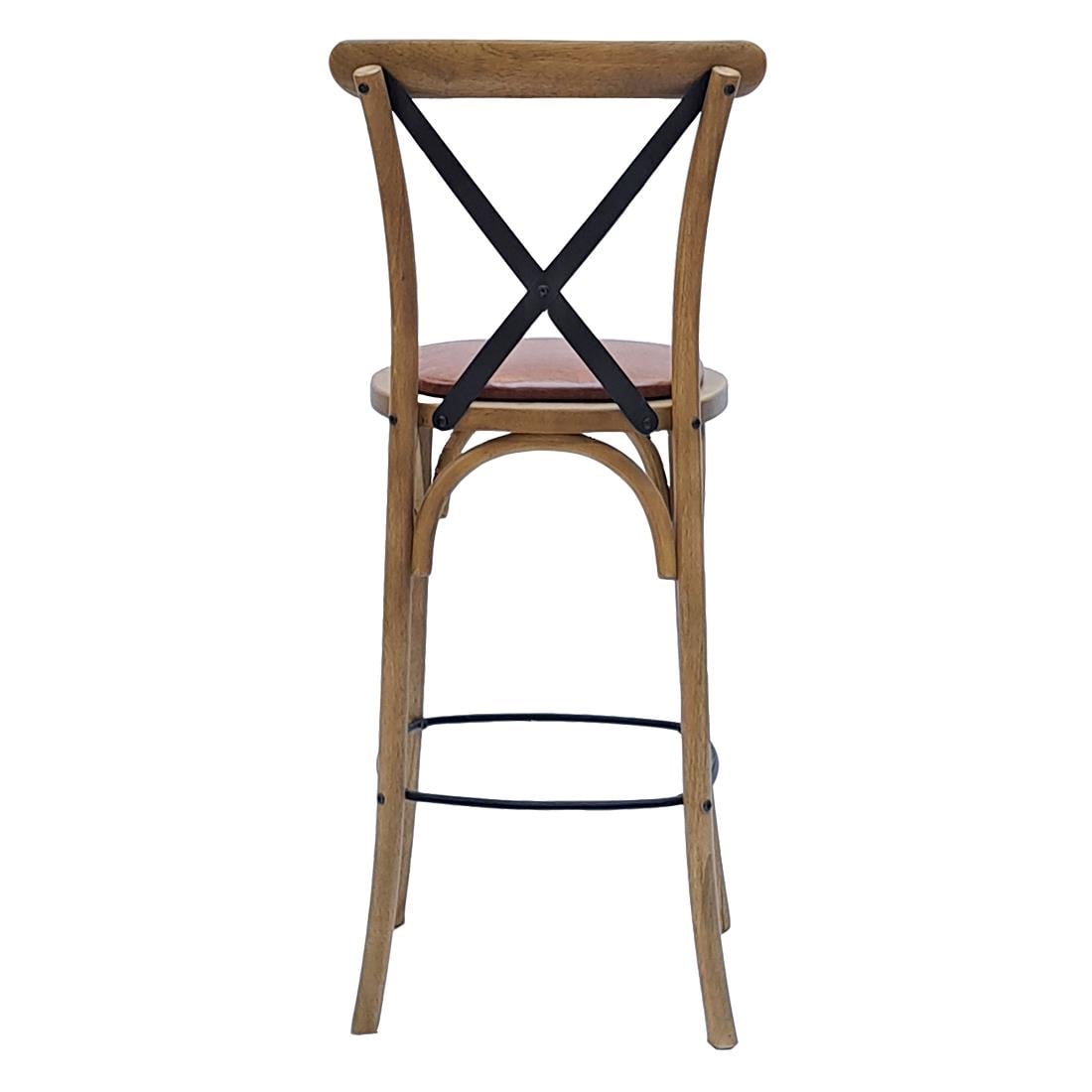 Bristol Bar Chair in Weathered Oak with Bison Tan Seat HX880 - Image 2