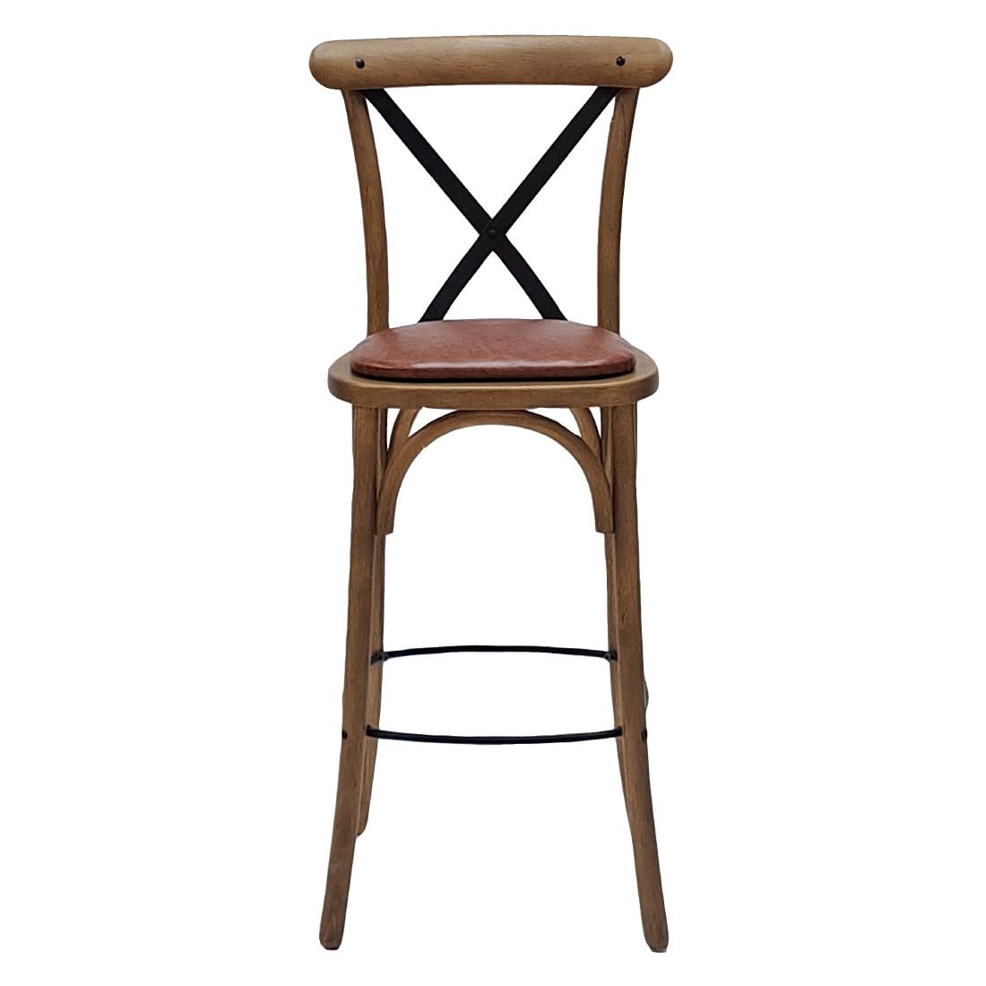 Bristol Bar Chair in Weathered Oak with Bison Tan Seat HX880 - Image 3