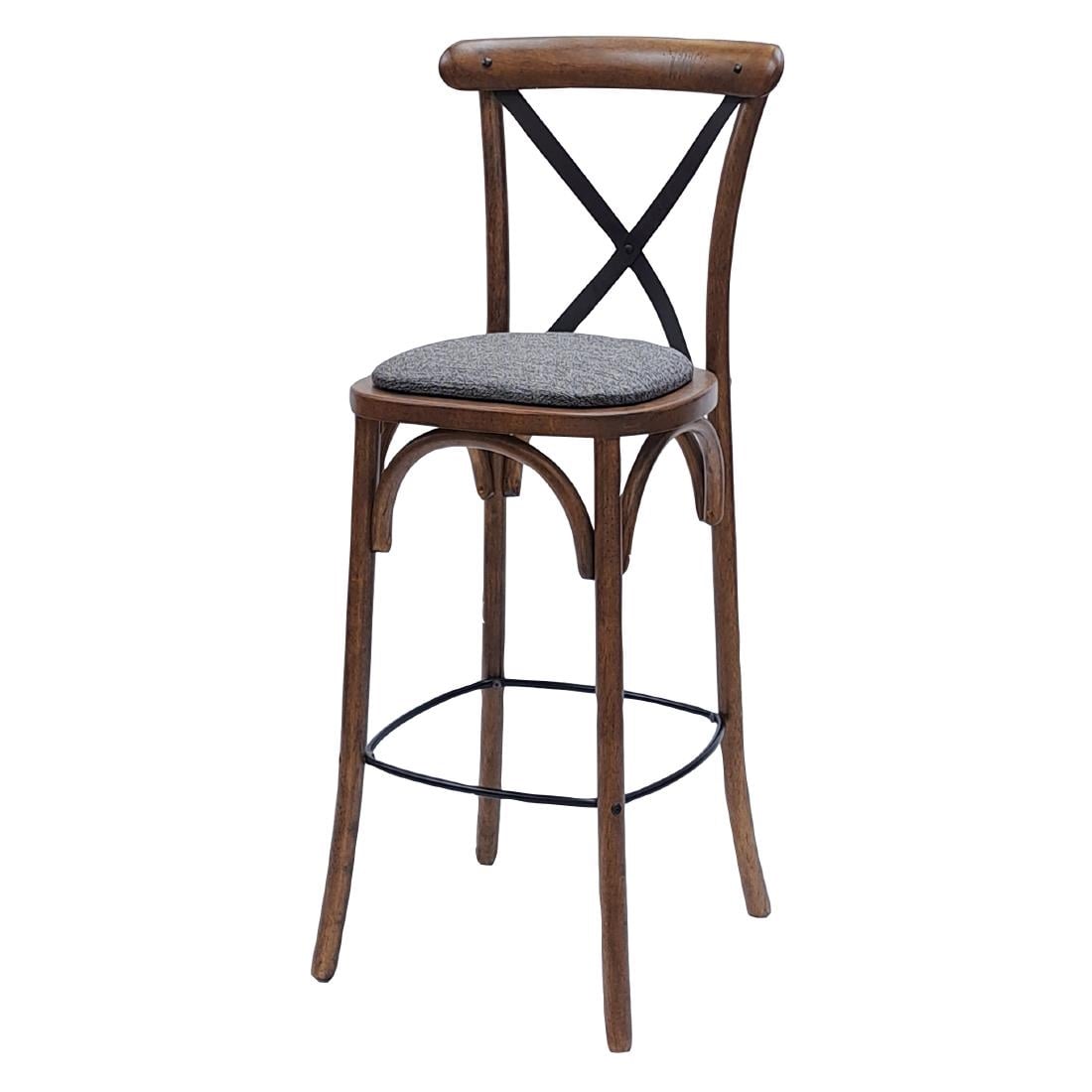 Bristol Bar Chair in Vintage with Shetland Smoke Seat HX891