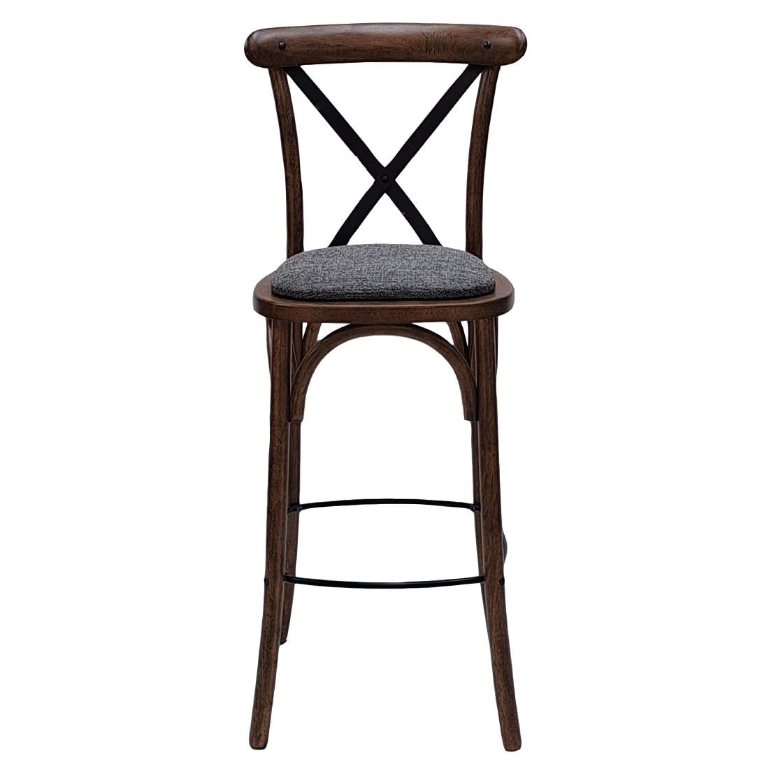 Bristol Bar Chair in Vintage with Shetland Smoke Seat HX891 - Image 2