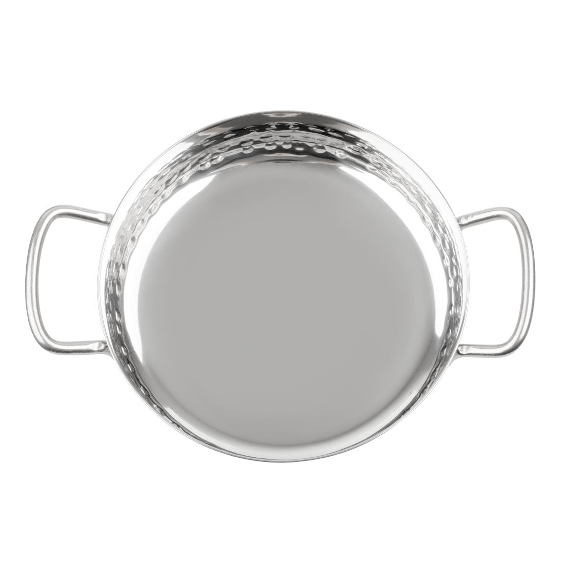 Olympia Table Presentation Handled Dish Stainless Steel Hammered 150mm HY111 - Image 3