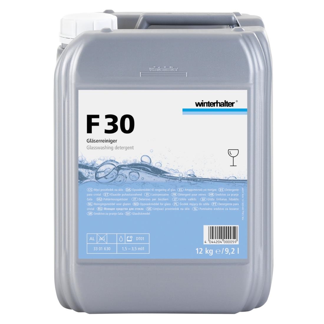 F30 Glasswashing Detergent 9.3Ltr