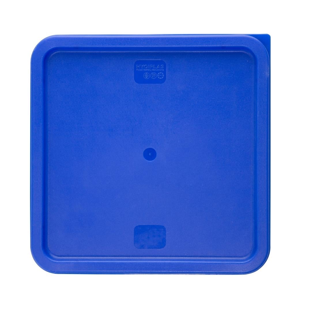 Hygiplas Square Food Storage Container Lid Blue Large HY412 - Image 2